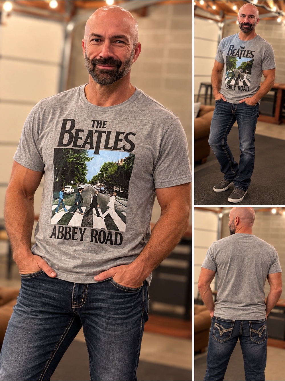 The Beatles Abbey Road Graphic T-Shirt Men’s M Gray NWOT